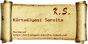 Körtvélyesi Sarolta névjegykártya
