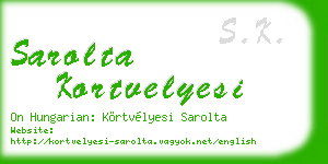 sarolta kortvelyesi business card